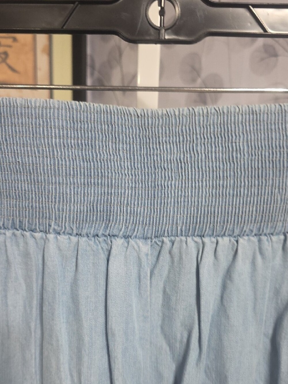 The Coastal Denim High-Waist Wide Leg Pants in Light Blue - Picture 9 of 10